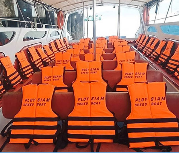 safety on board of Ploysiam Speedboat